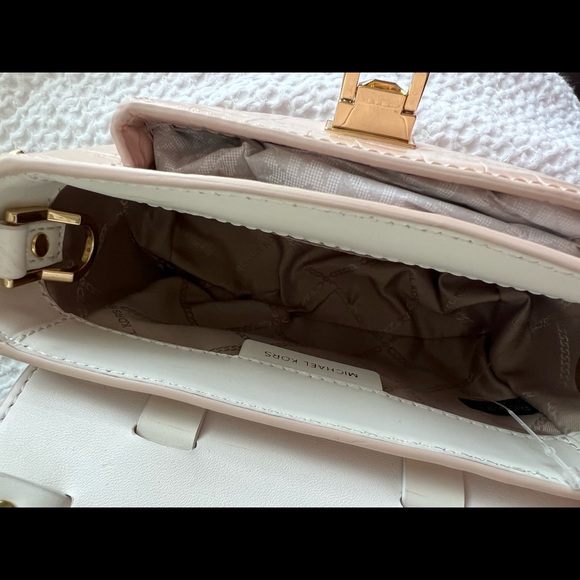 Michael Kors Mini Crocodile Print Pink and Gold Bag - Picture 4 of 4